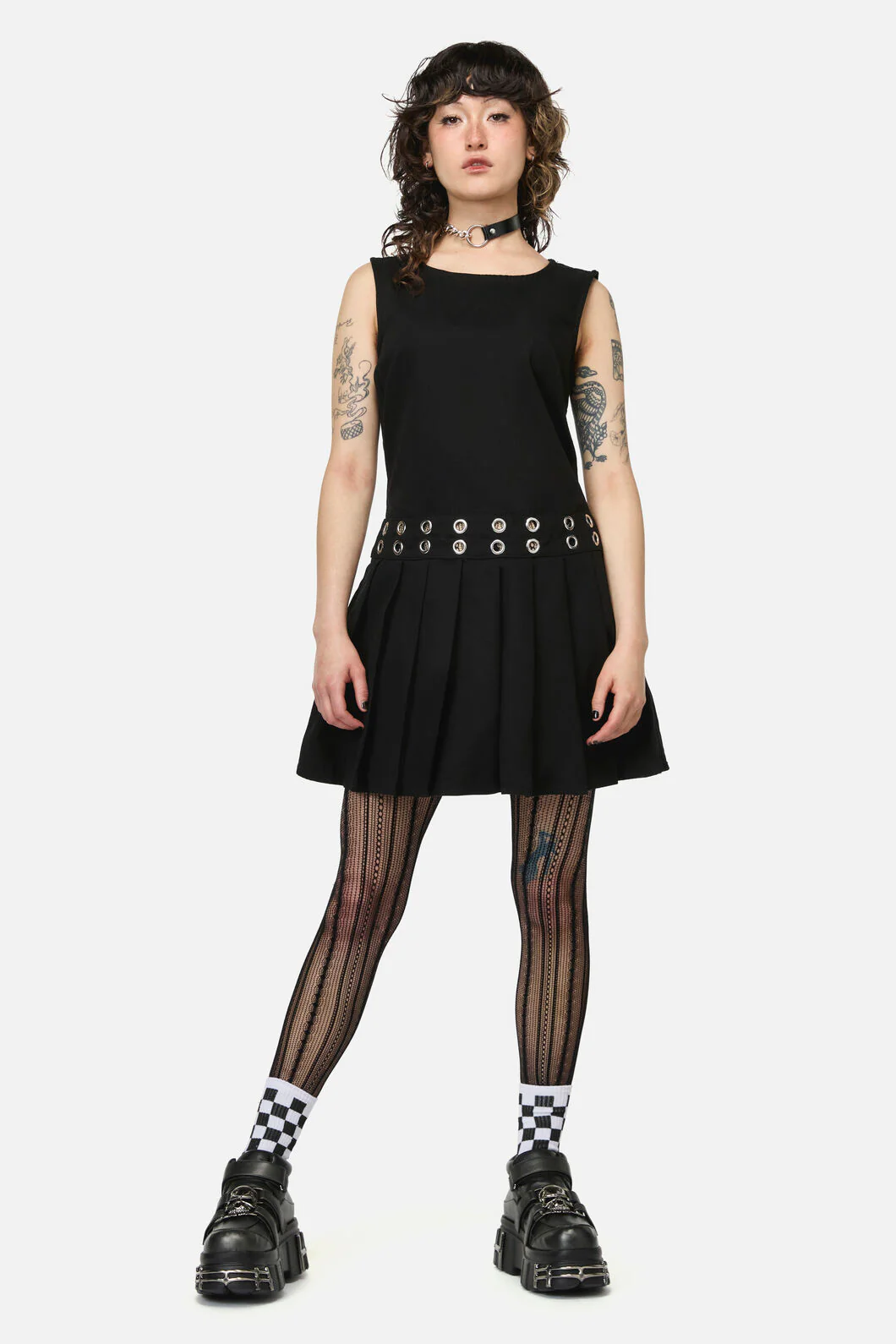 Pirate Punk Eyelet Mini Dress - Image 2