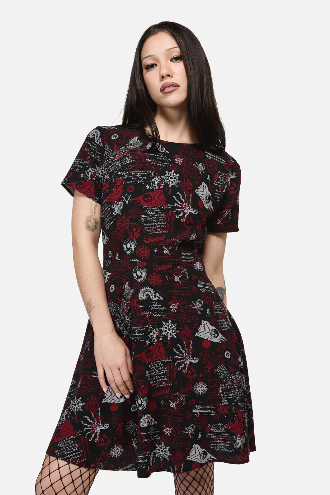 Pirate Punk Print Dress - Image 4