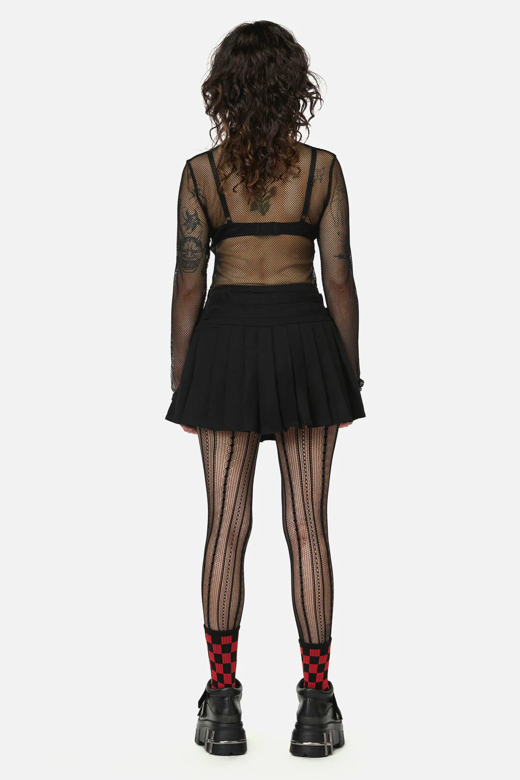 Pirate Skull Trim Goth Skort - Image 4