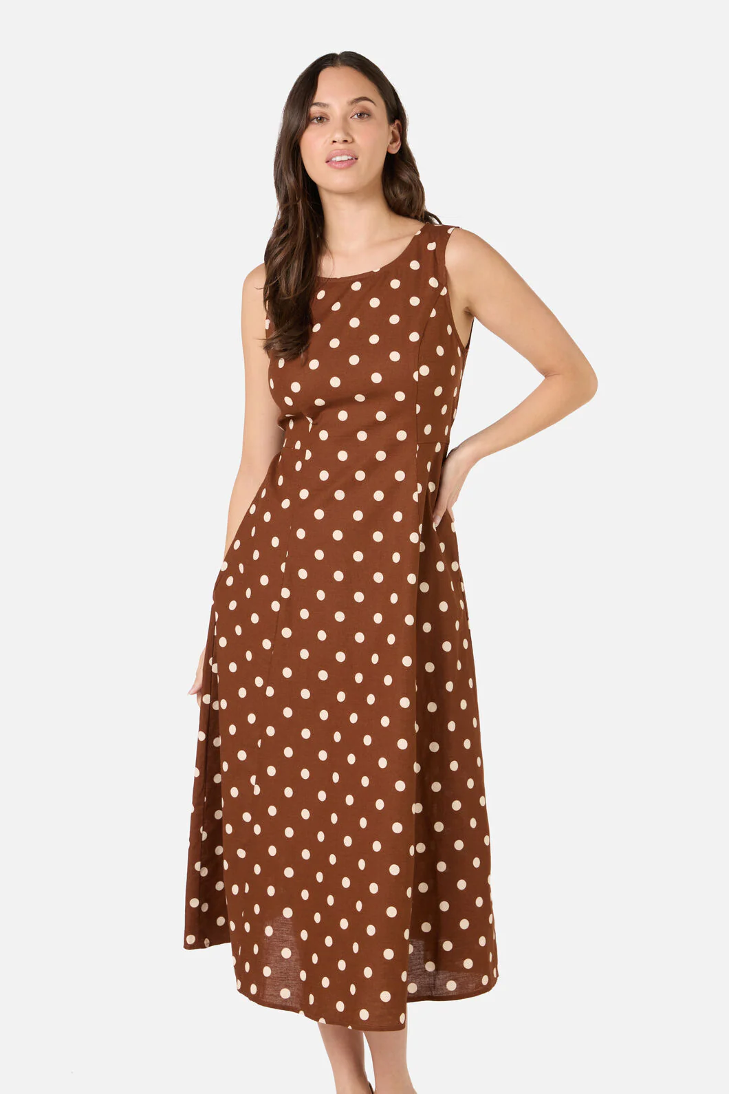 Polka Dot Midi Dress - Image 2