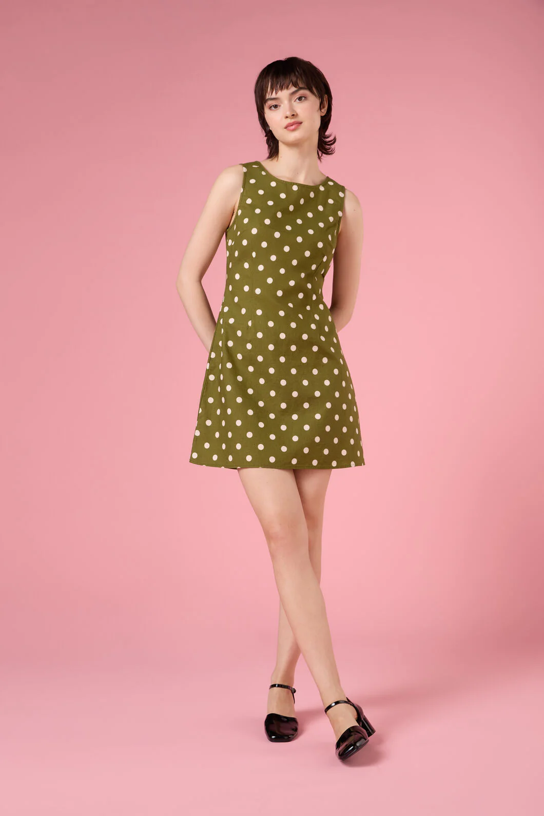 Polka Dot Shift Mini Dress - Image 2