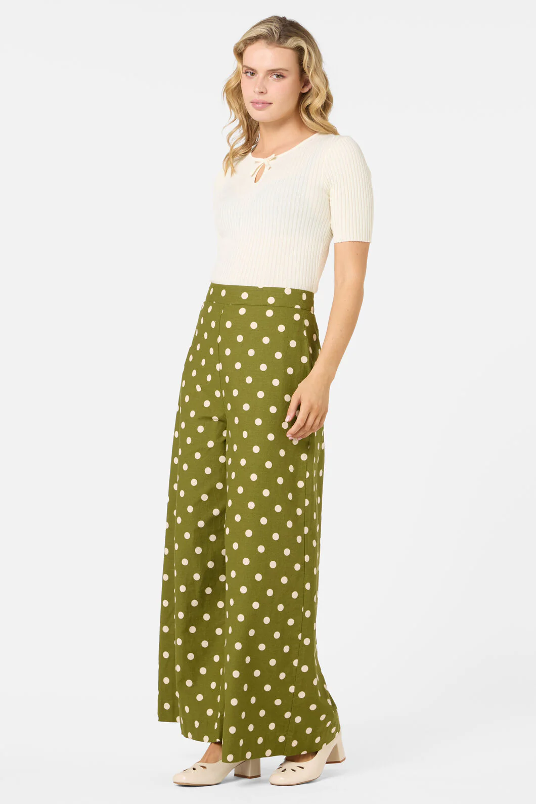 Polka Dot Wide Leg Pant - Image 6
