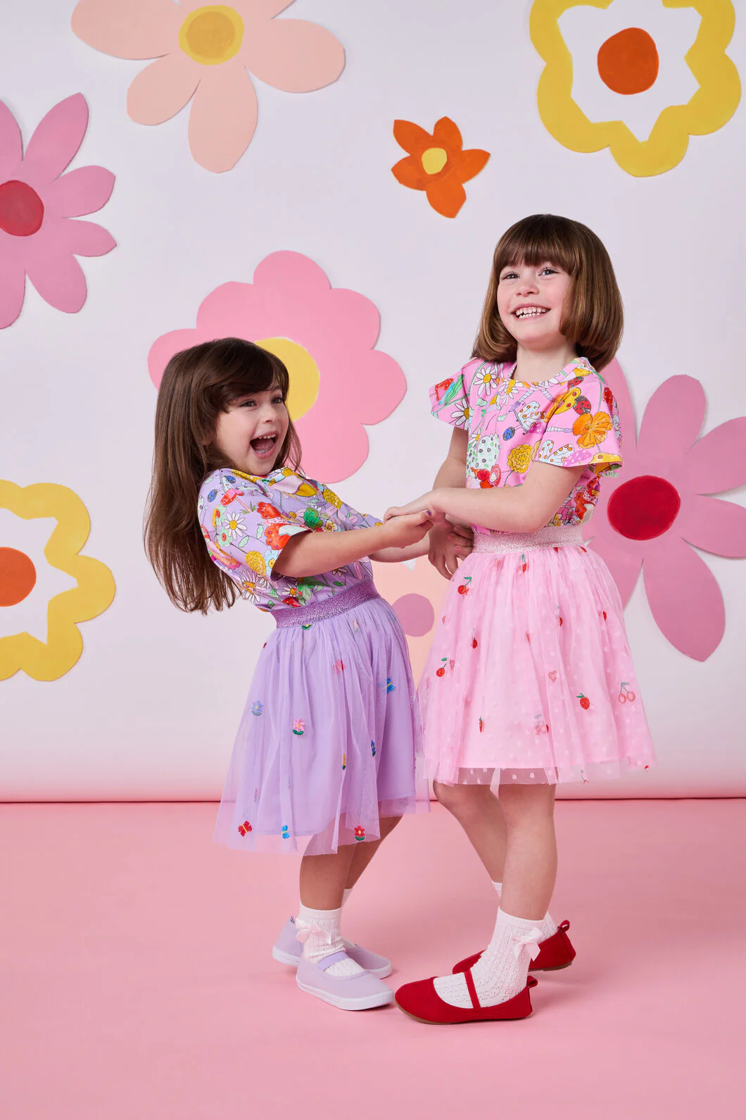 Pretty Emb Kids Mesh Skirt - Image 2