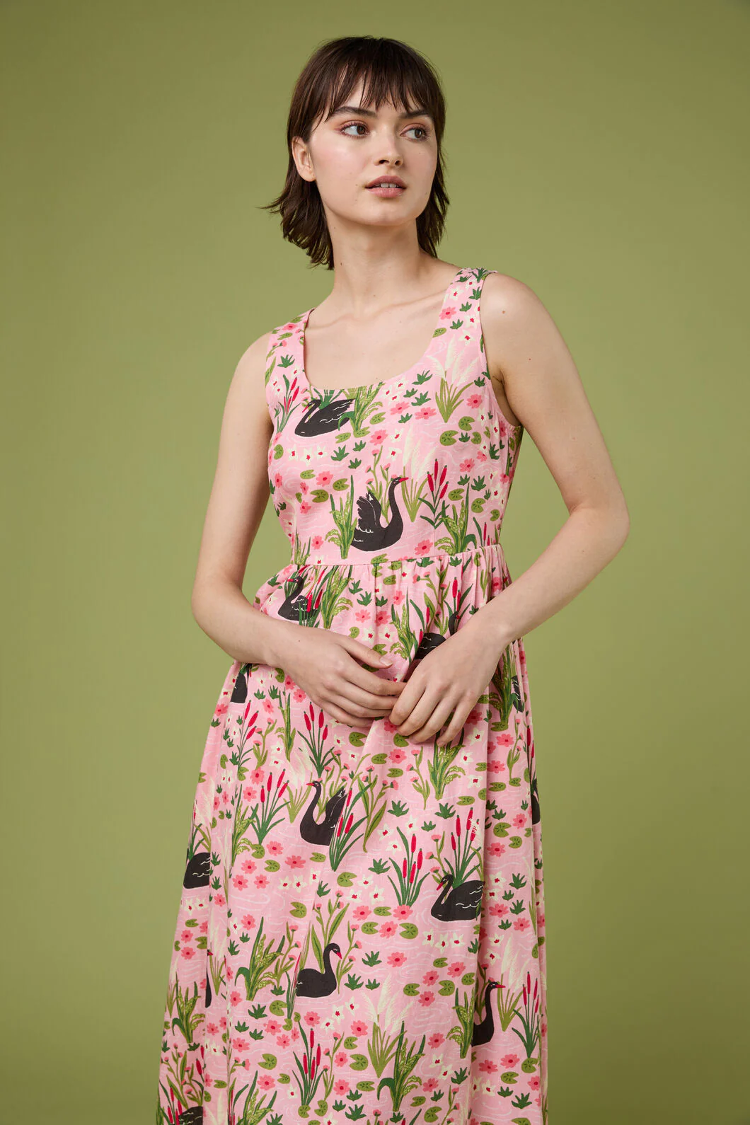Pretty Swan Midi Dress - Image 2
