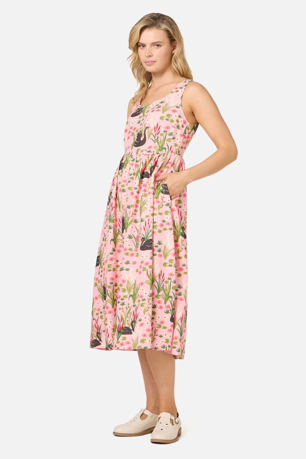 Pretty Swan Midi Dress - Image 6