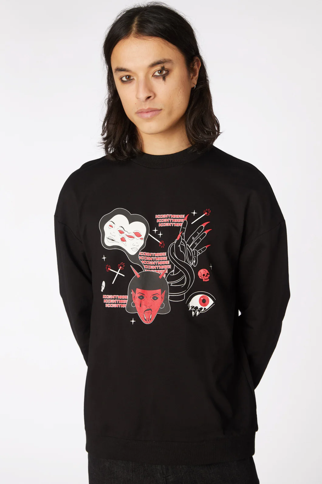 Print Goth Sweater
