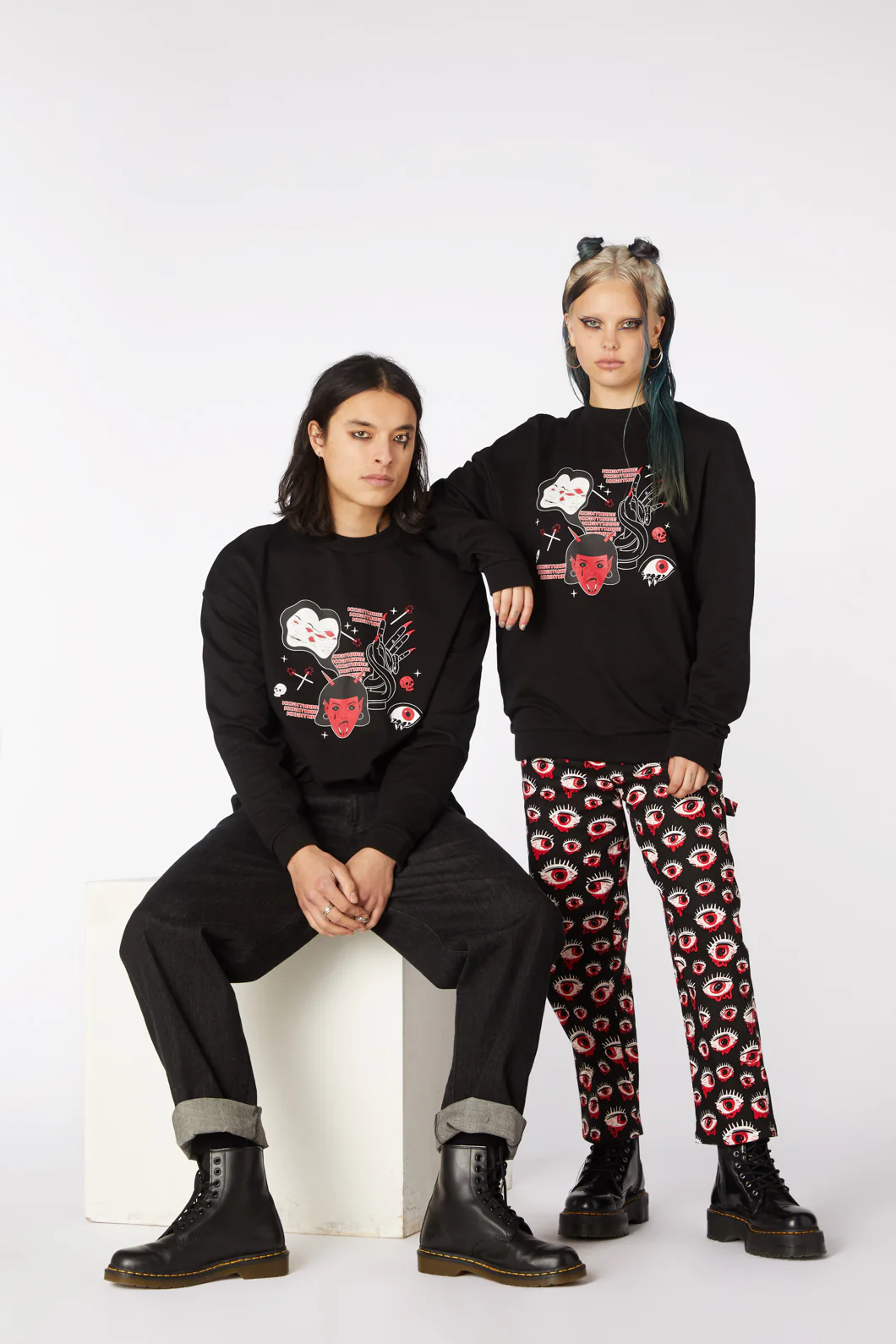 Print Goth Sweater - Image 2