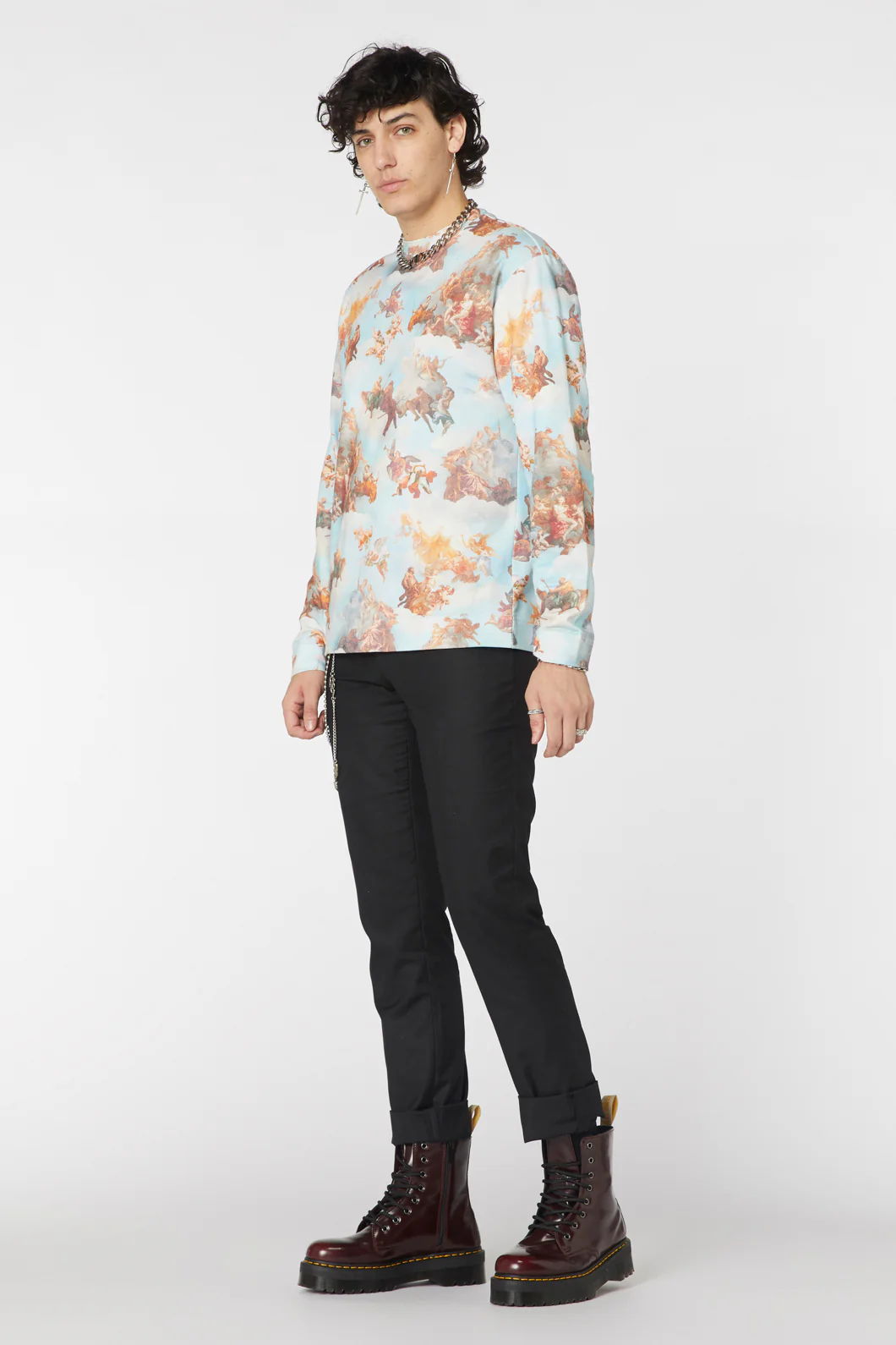Printed Art Mural Sweater - Image 4