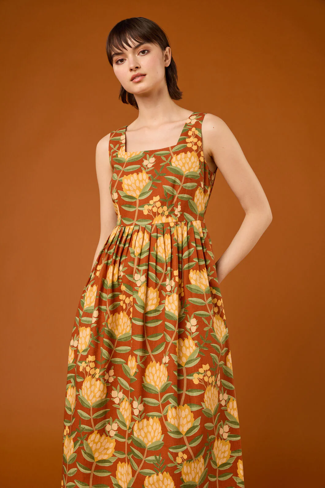 Protea Flower Midi Dress - Image 2