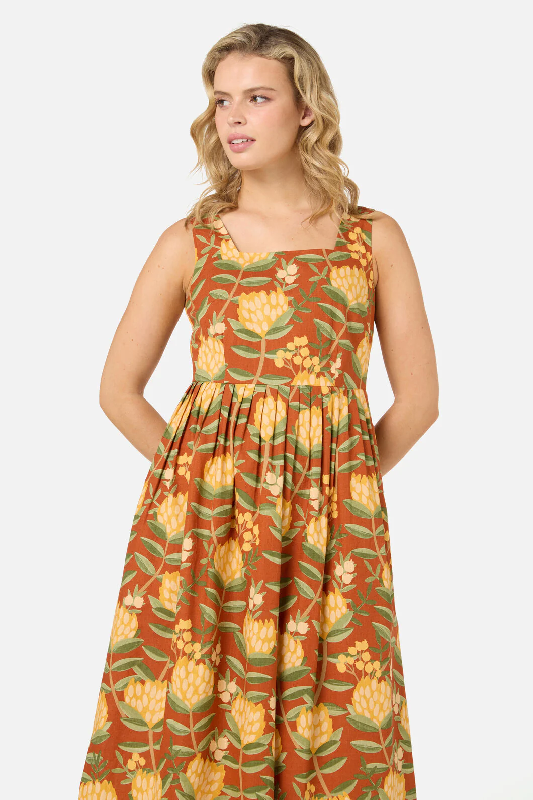 Protea Flower Midi Dress - Image 4