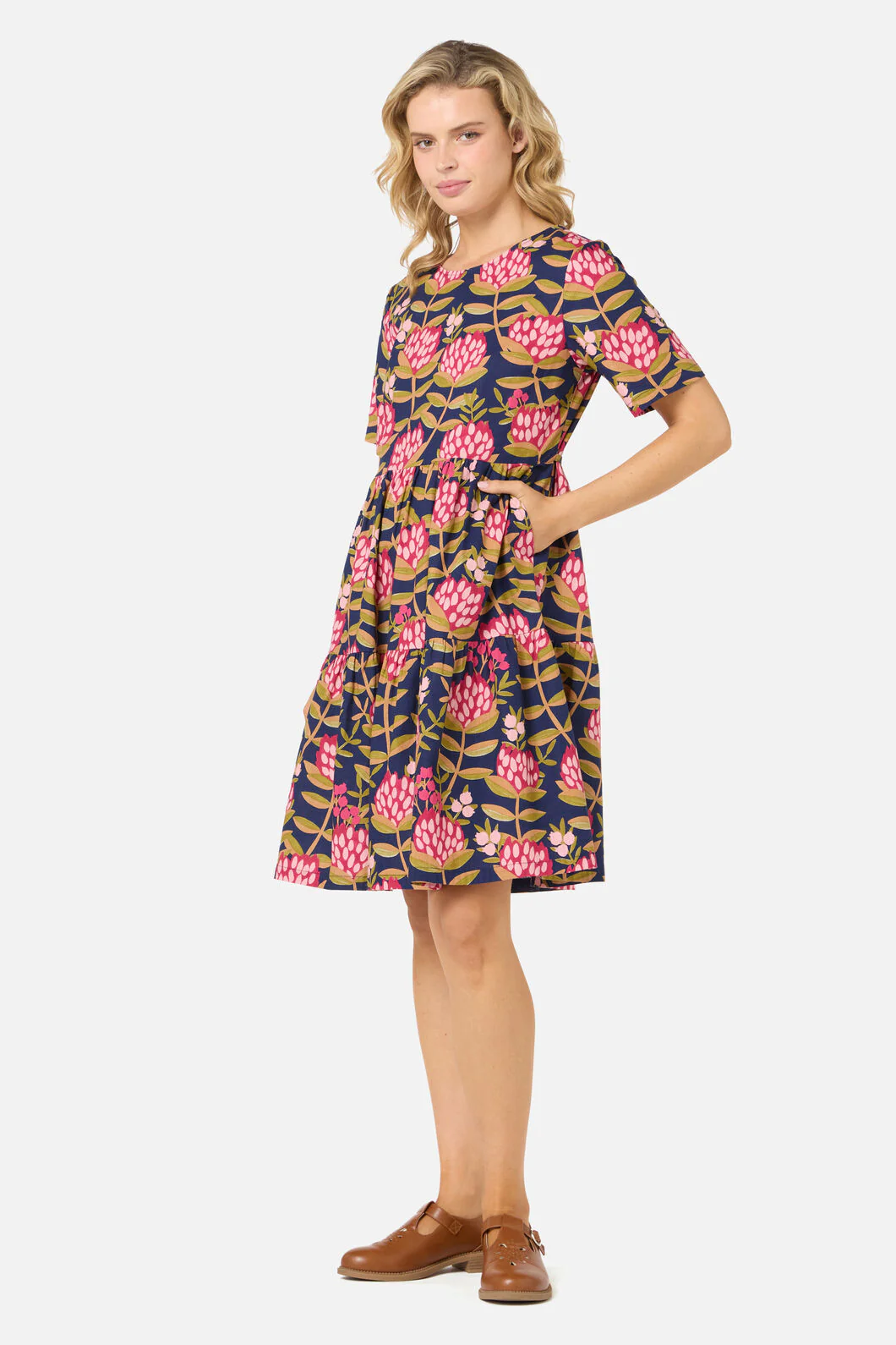 Protea Flower Smock Dress - Image 3