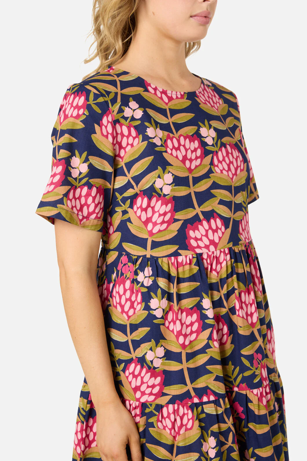 Protea Flower Smock Dress - Image 5
