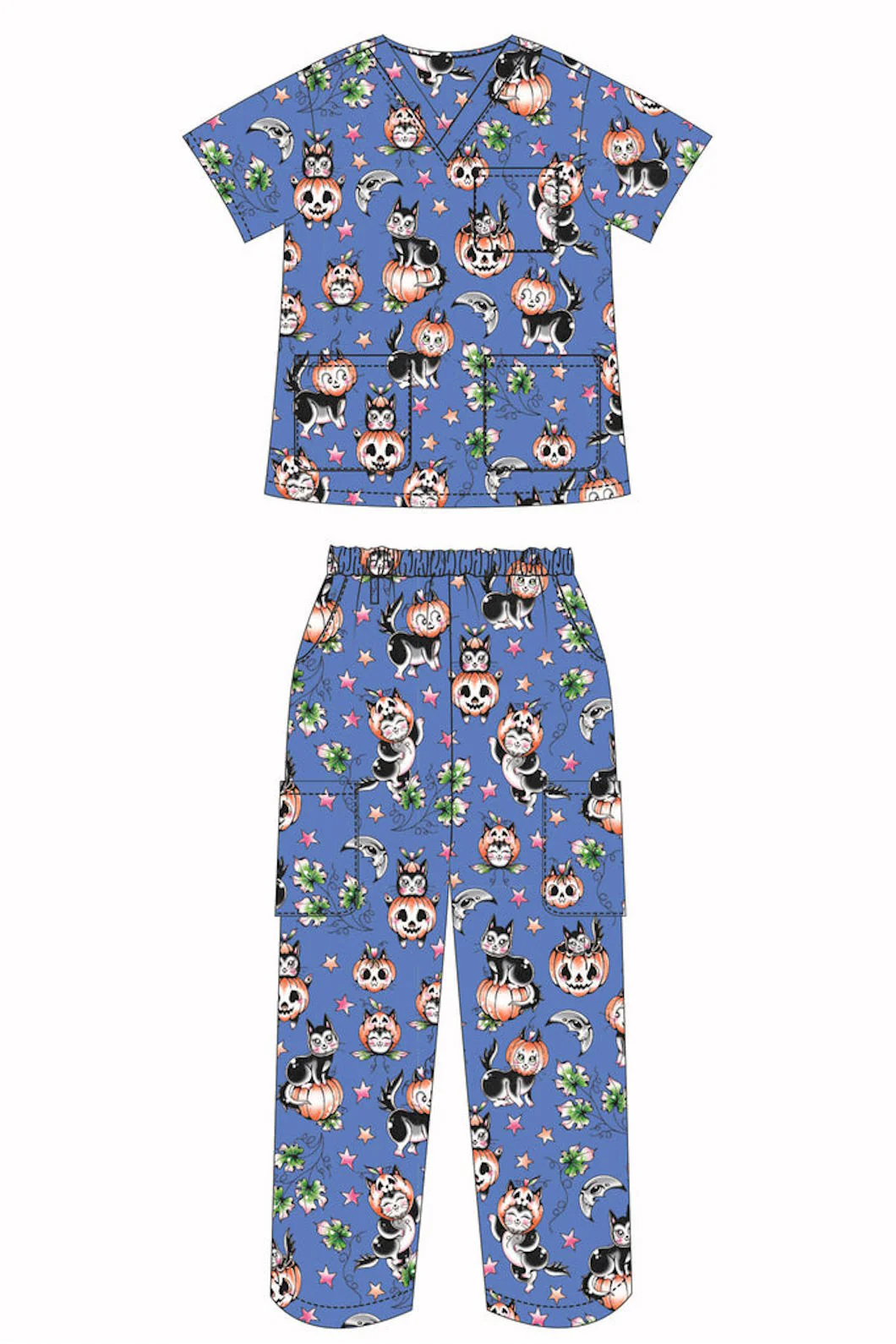 Pumpkin Kitty Scrub Set - Image 13