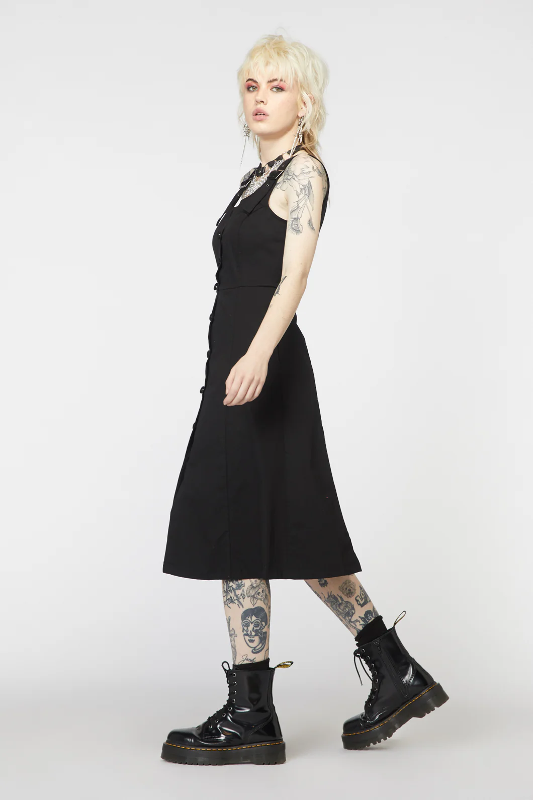 Punk Buckle Midi Pinafore - Image 2