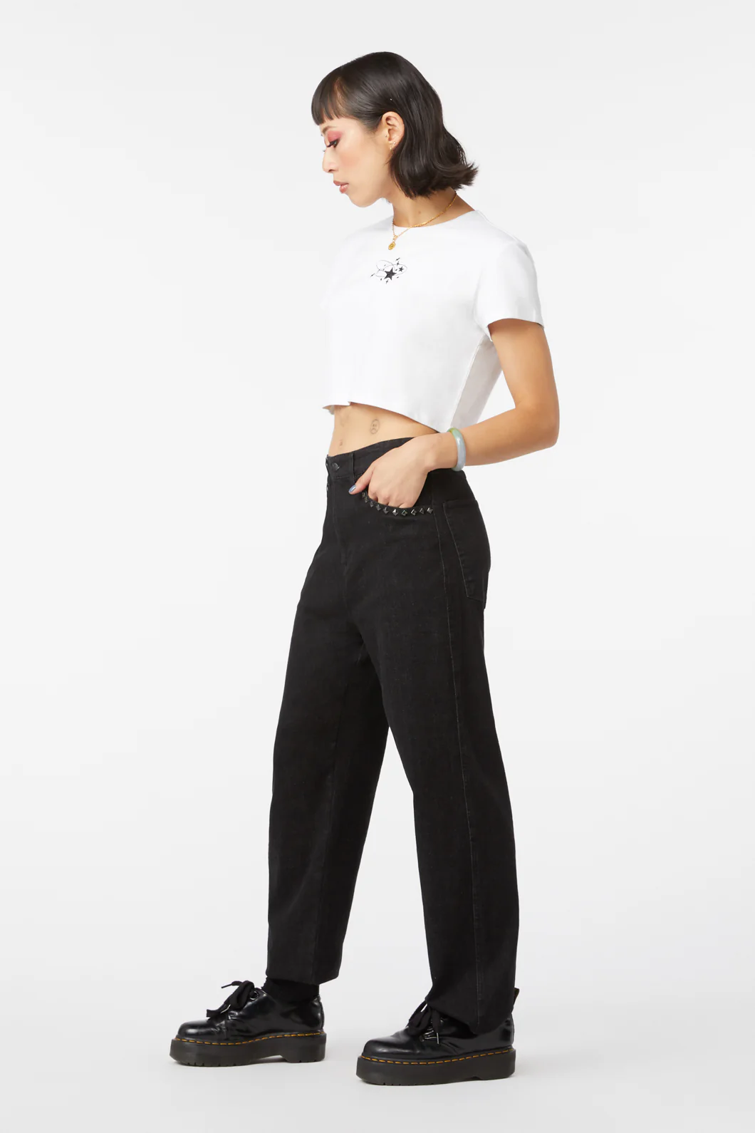 Punk Stud Denim Jeans - Image 3