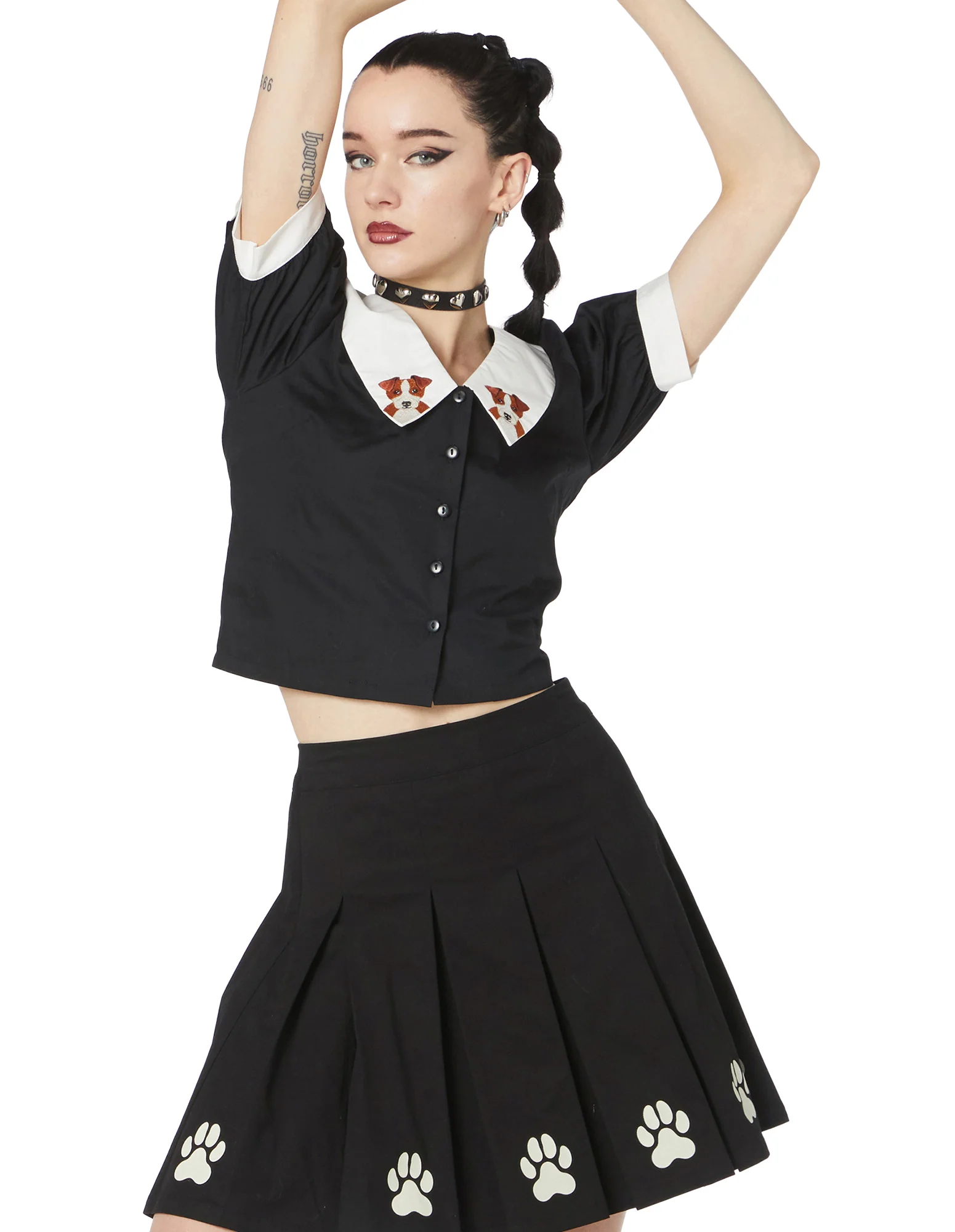 Puppy Embroidery Blouse - Image 7