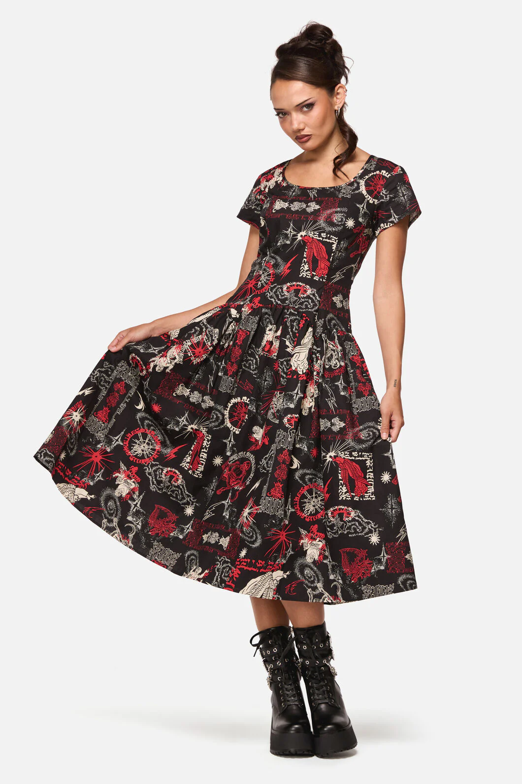 Purgatory Goth Midi Dress