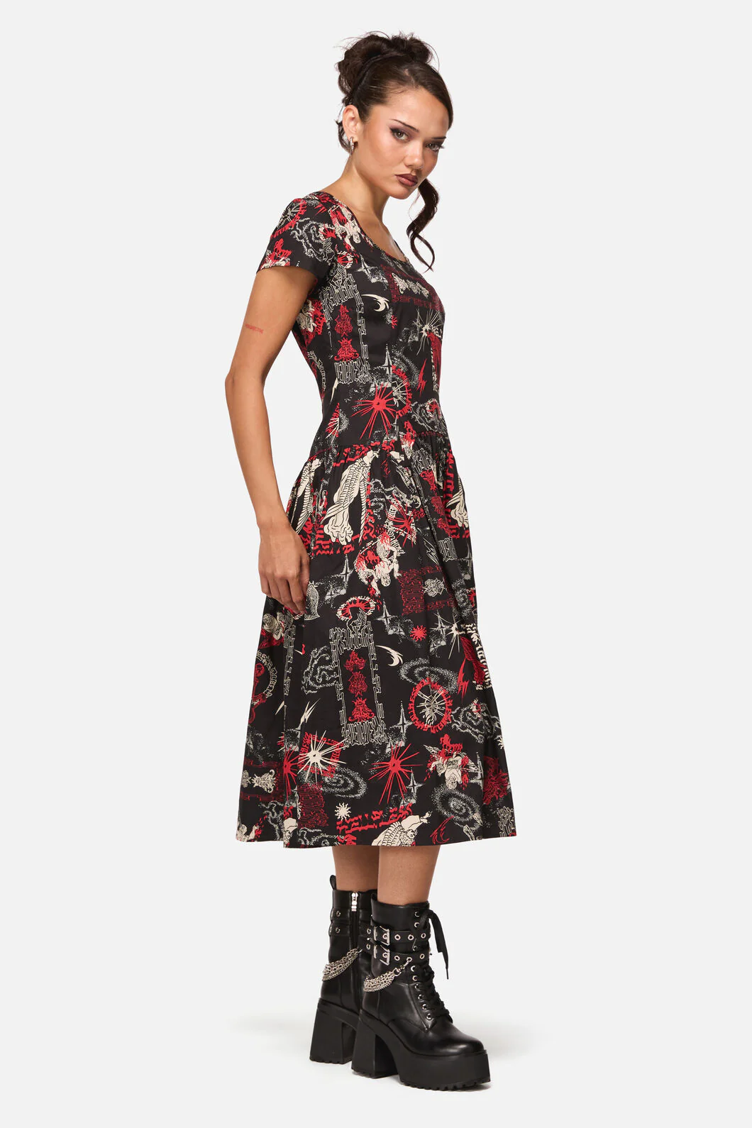 Purgatory Goth Midi Dress - Image 3