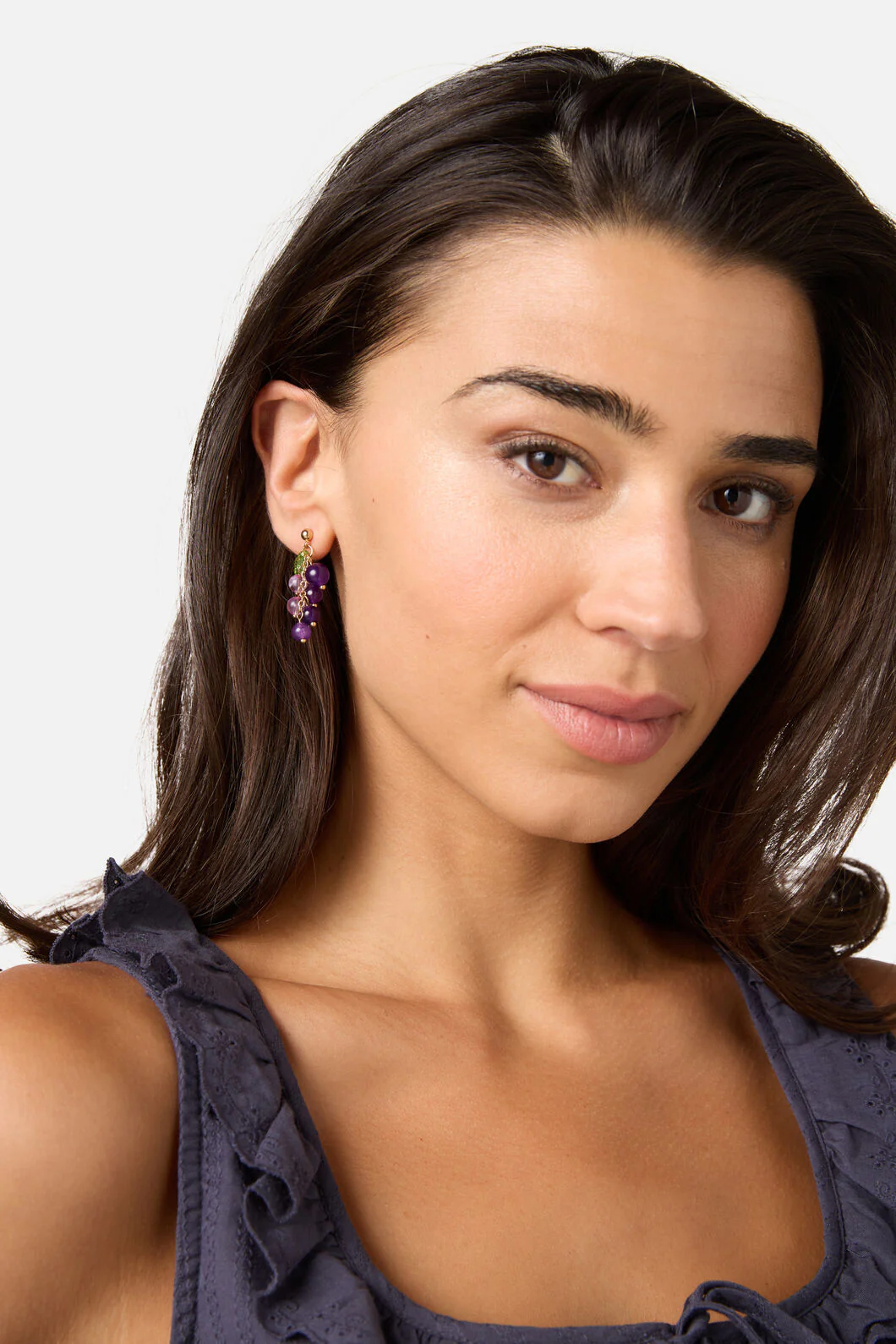 Purple Grape Earrings