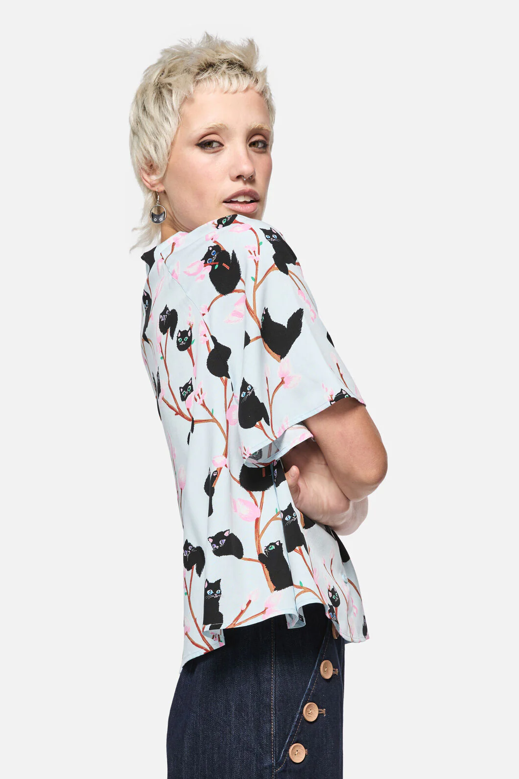 Pussy Willow Printed Blouse - Image 10