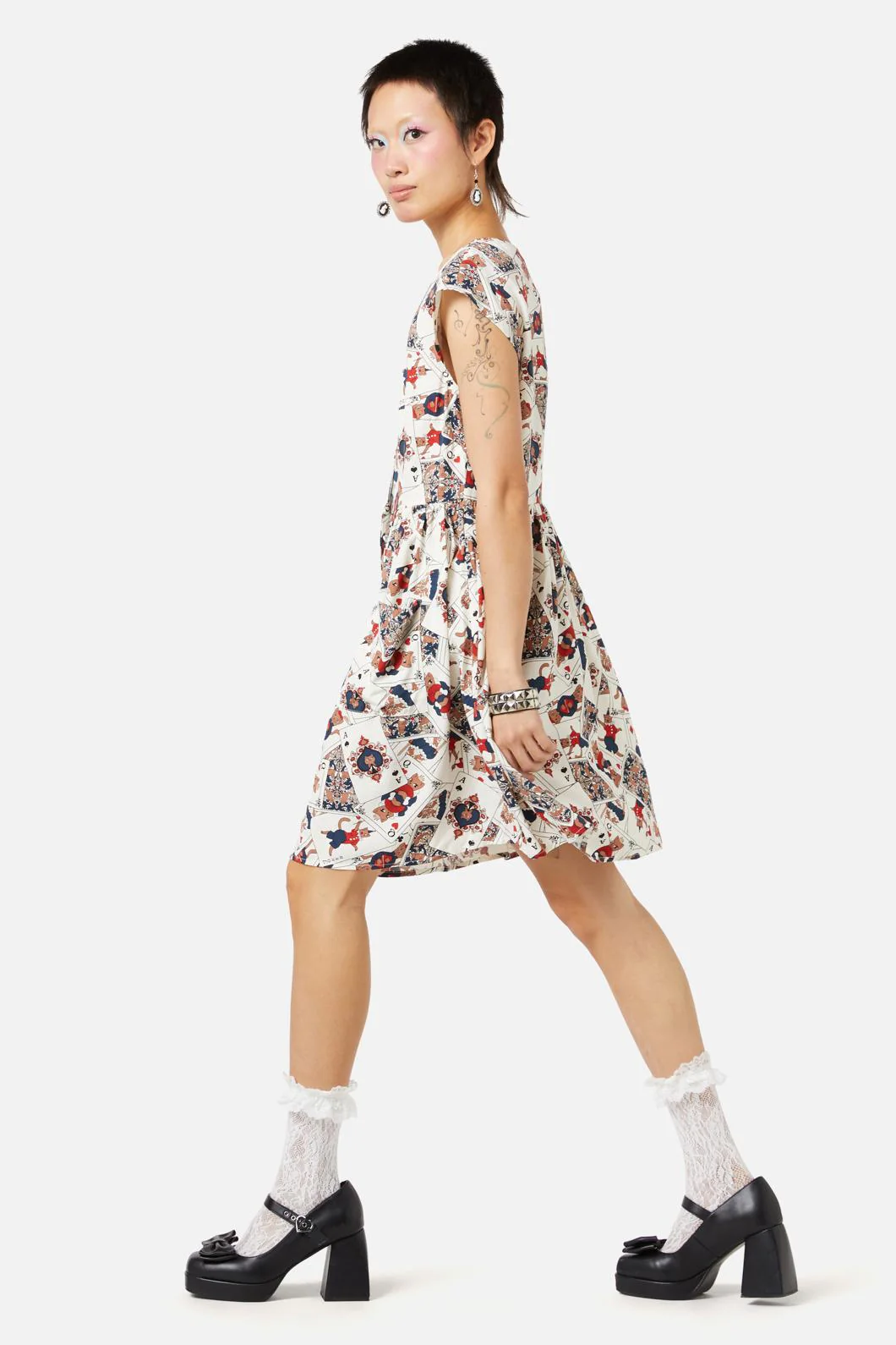 Queen Of Cats Print Dress - Image 4