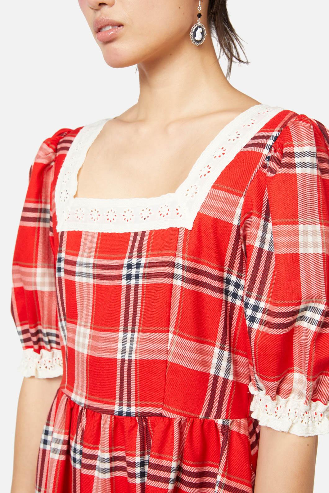 Queen Of Cats Tartan Dress - Image 6
