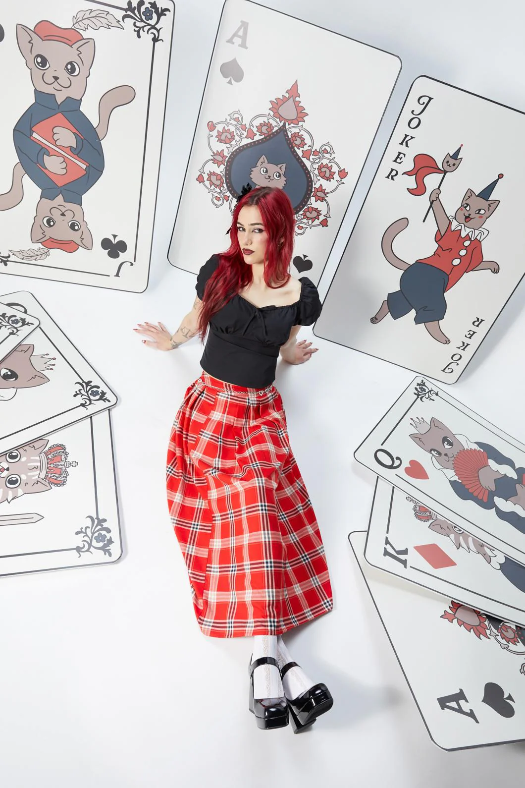 Queen Of Cats Tartan Skirt - Image 8