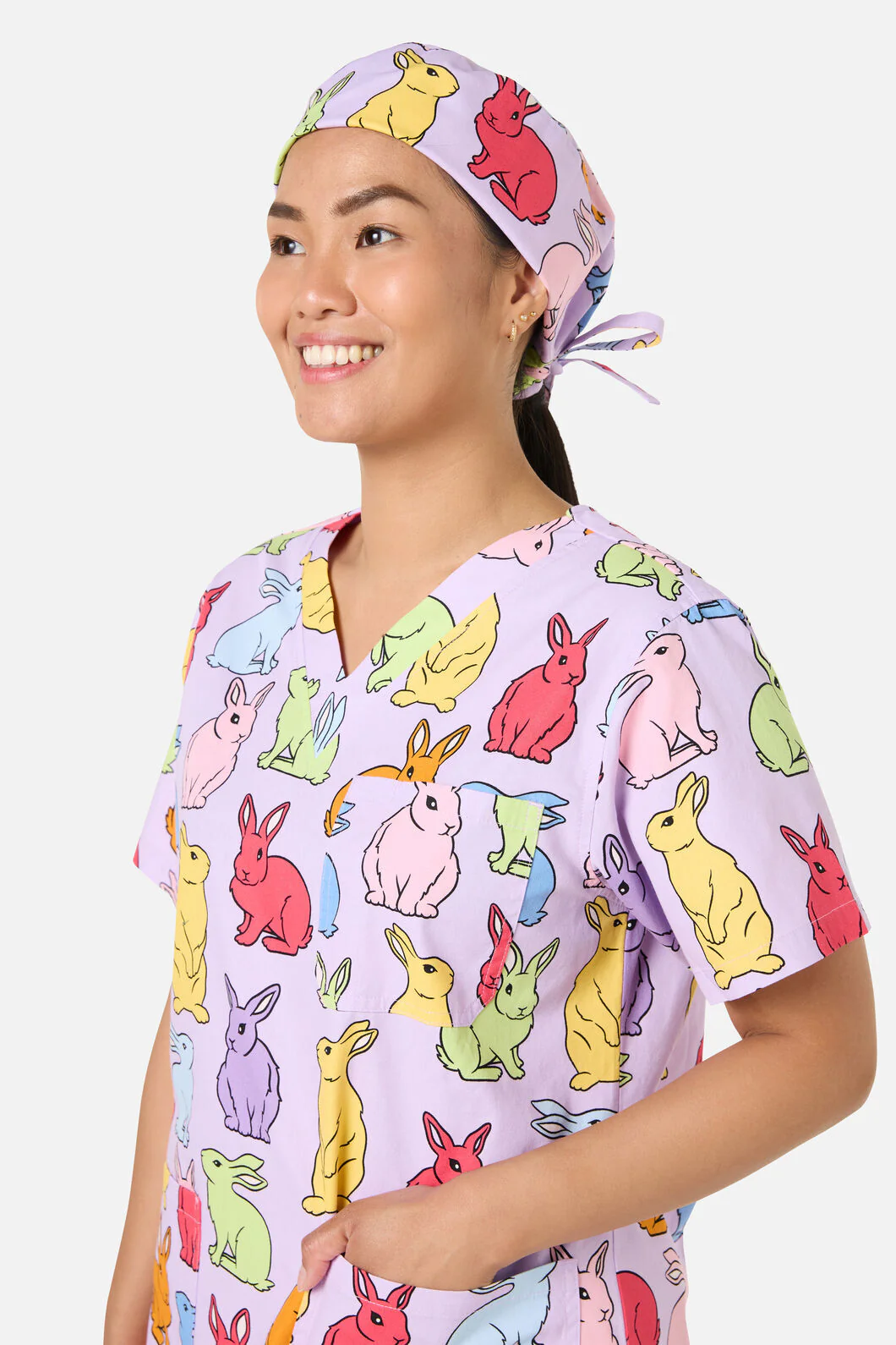 Rain Bunny Scrub Hat