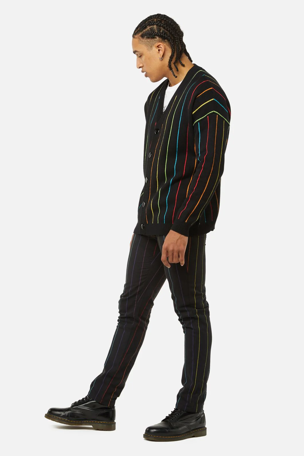 Rainbow Pin Stripe OS Cardi - Image 3
