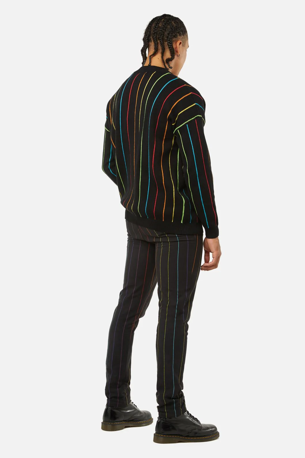 Rainbow Pin Stripe OS Cardi - Image 4