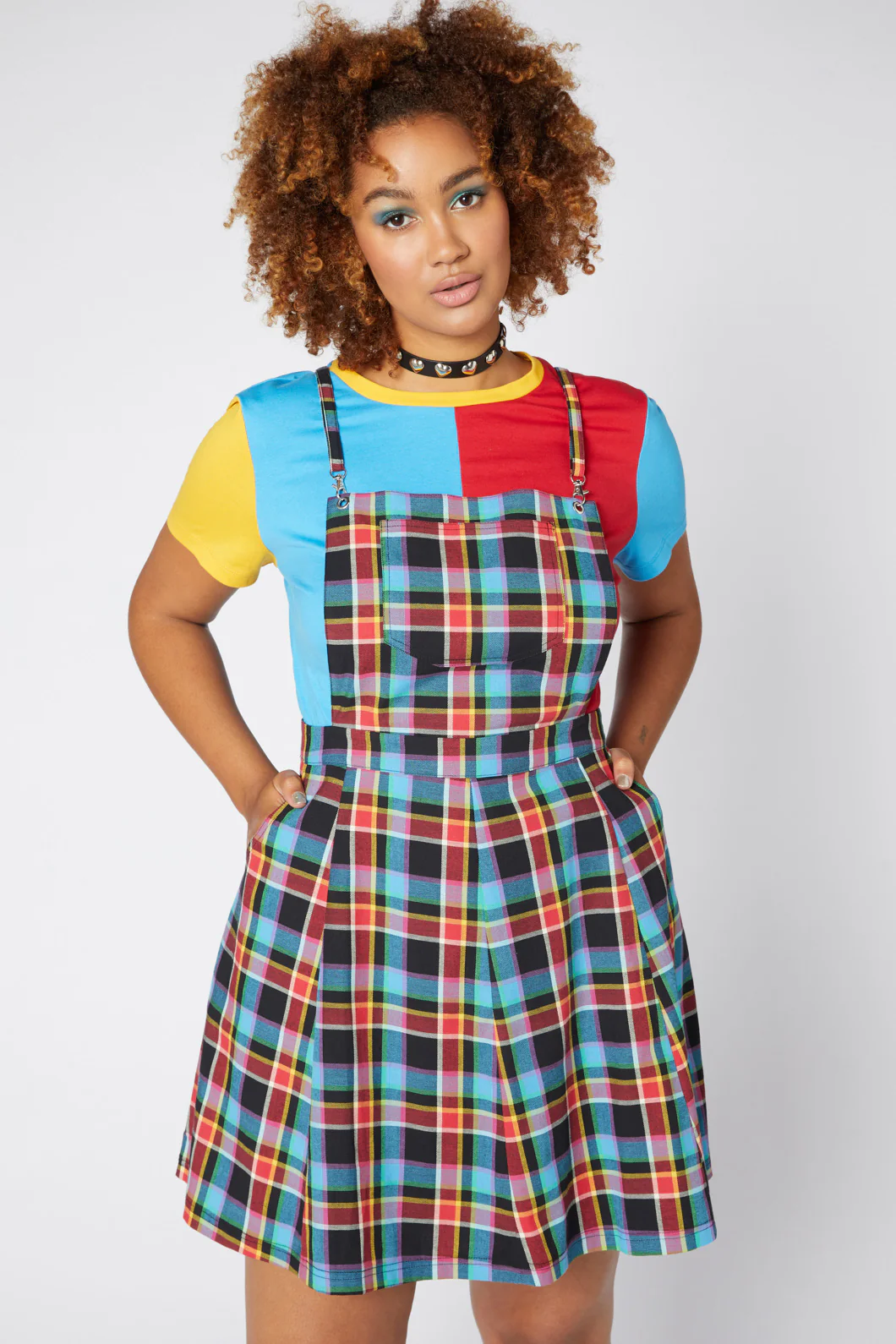 Rainbow Tartan Pinafore - Image 7