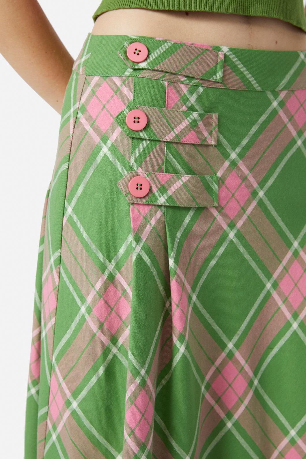 Ranch Tartan Midi Skirt - Image 5