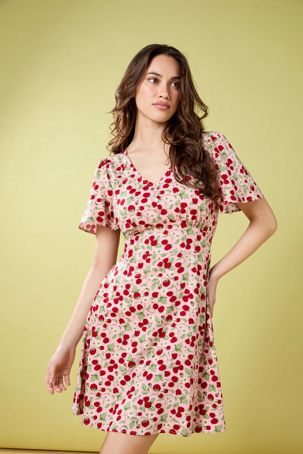 Raspberry Mini Dress - Image 6