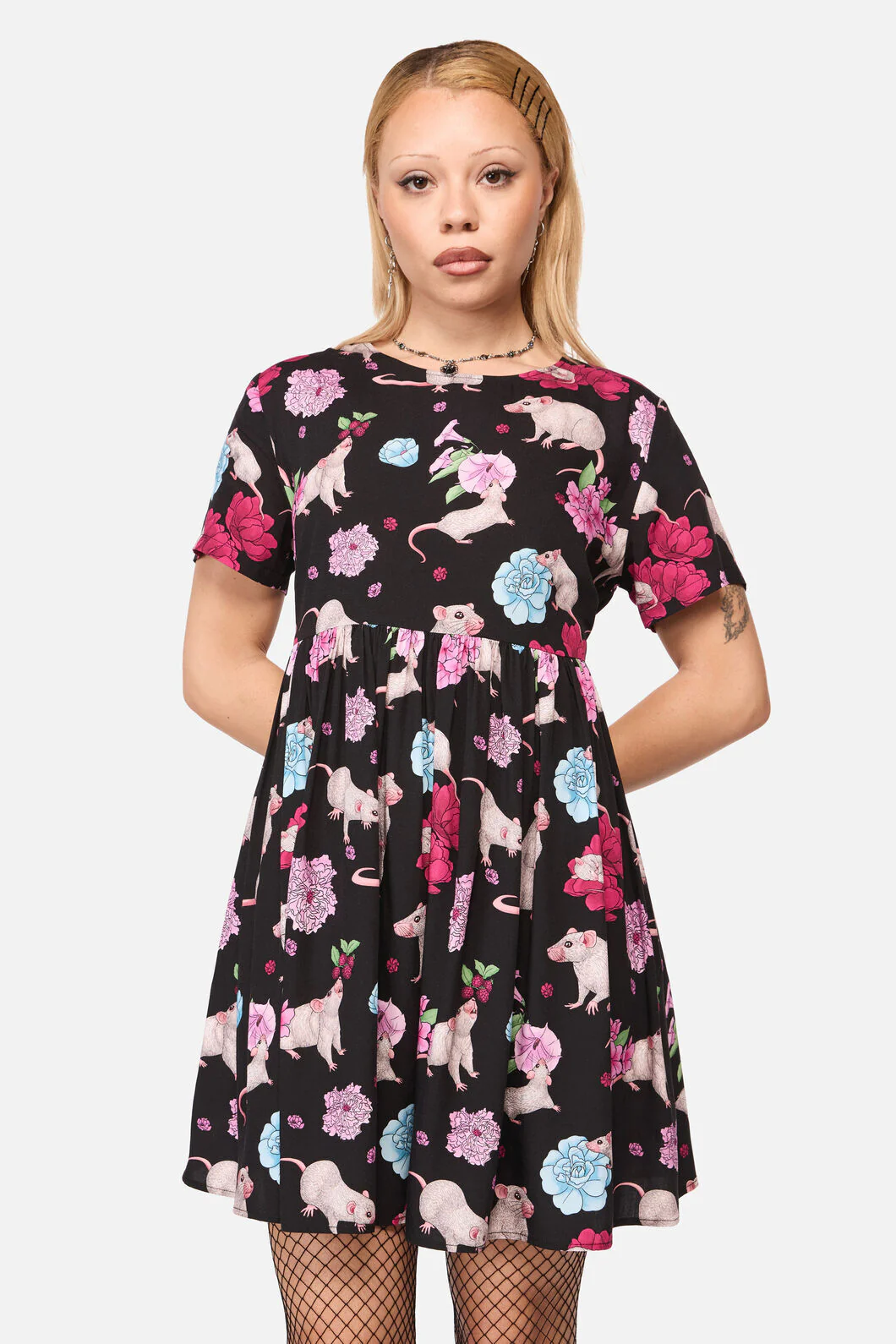 Rat-A-Tat Print Dress - Image 2