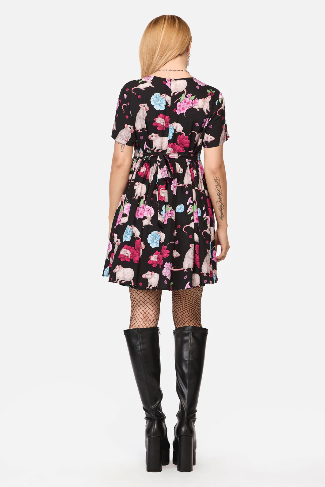 Rat-A-Tat Print Dress - Image 4