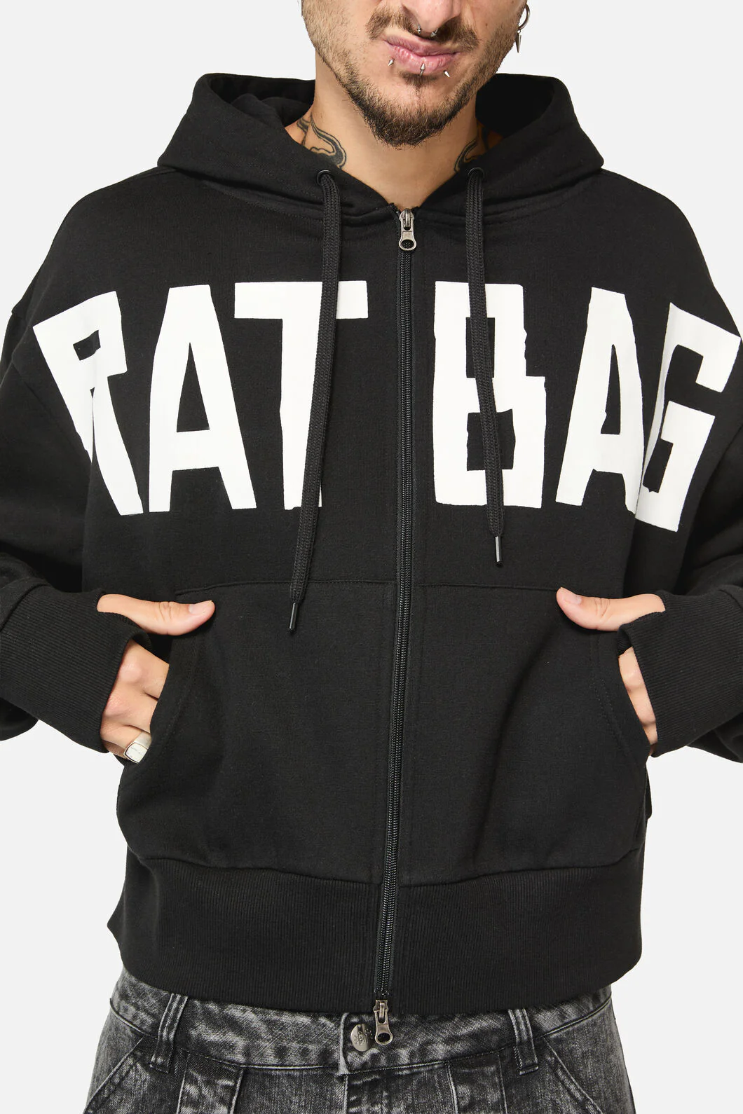 Ratbag Crop Grunge Hoodie - Image 5