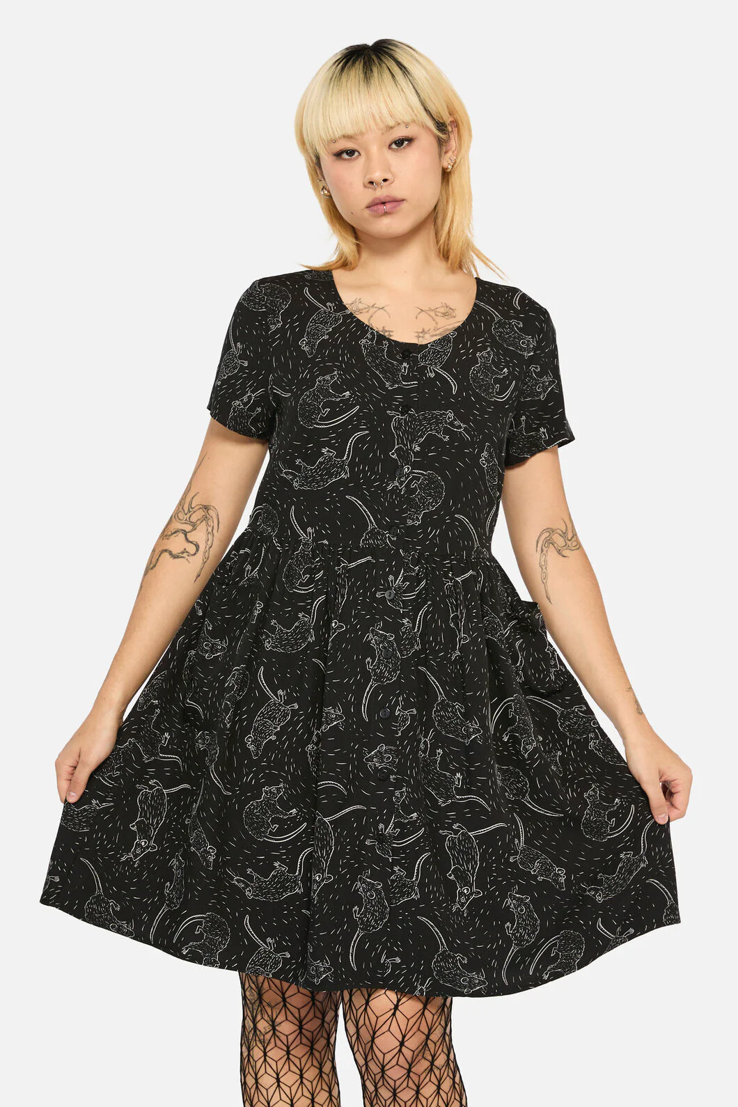 Ratbag Short Sleeved Grunge Dress - Image 2