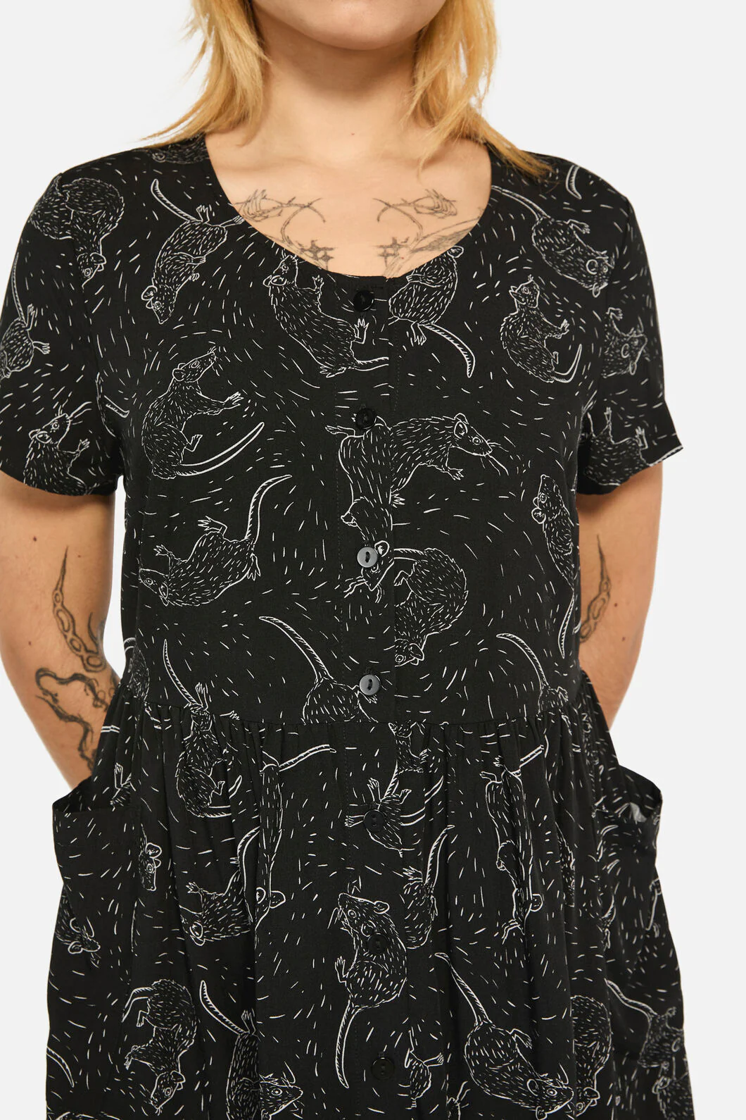 Ratbag Short Sleeved Grunge Dress - Image 5