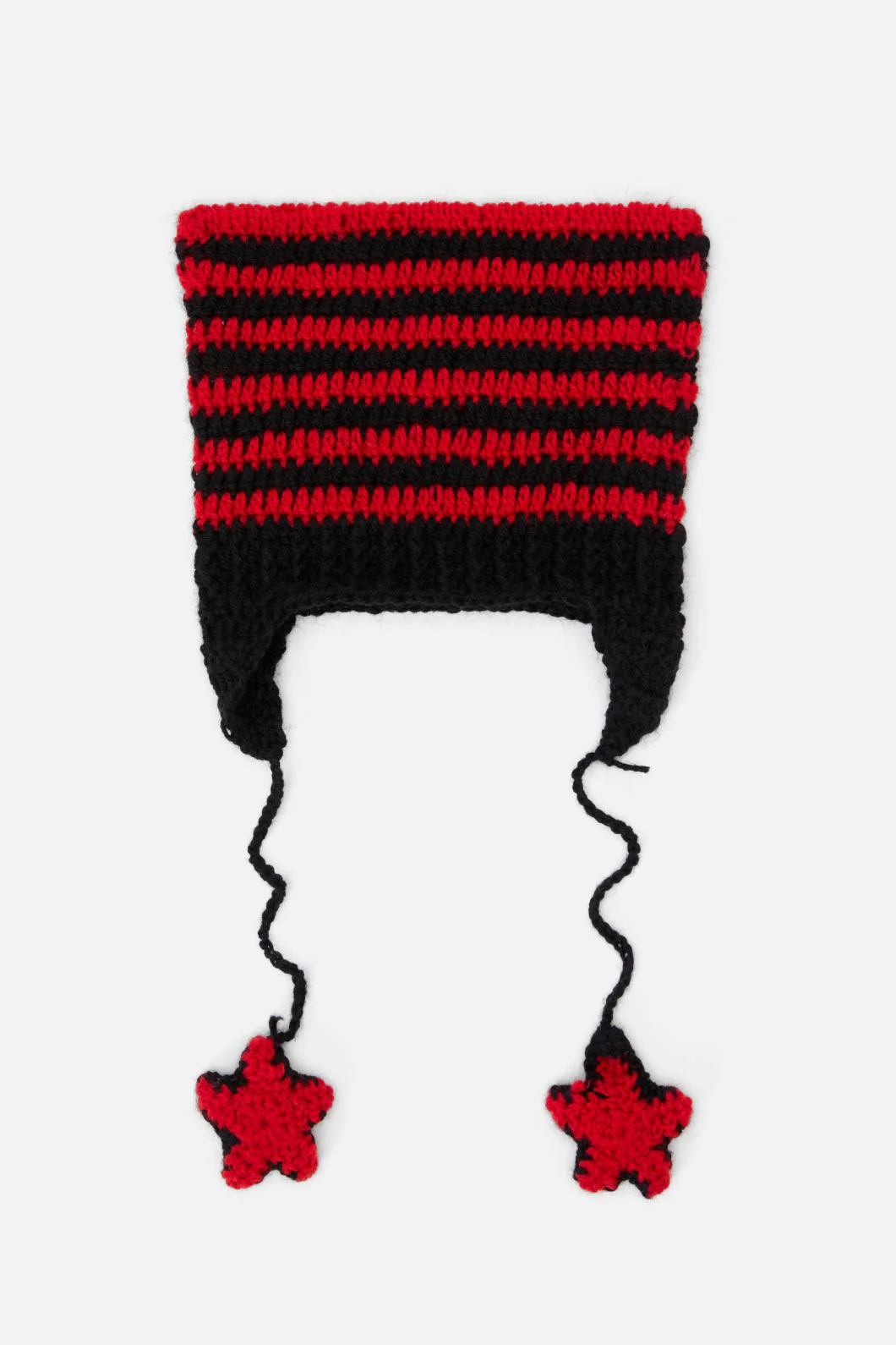 Red Black Stripe Star Beanie - Image 5