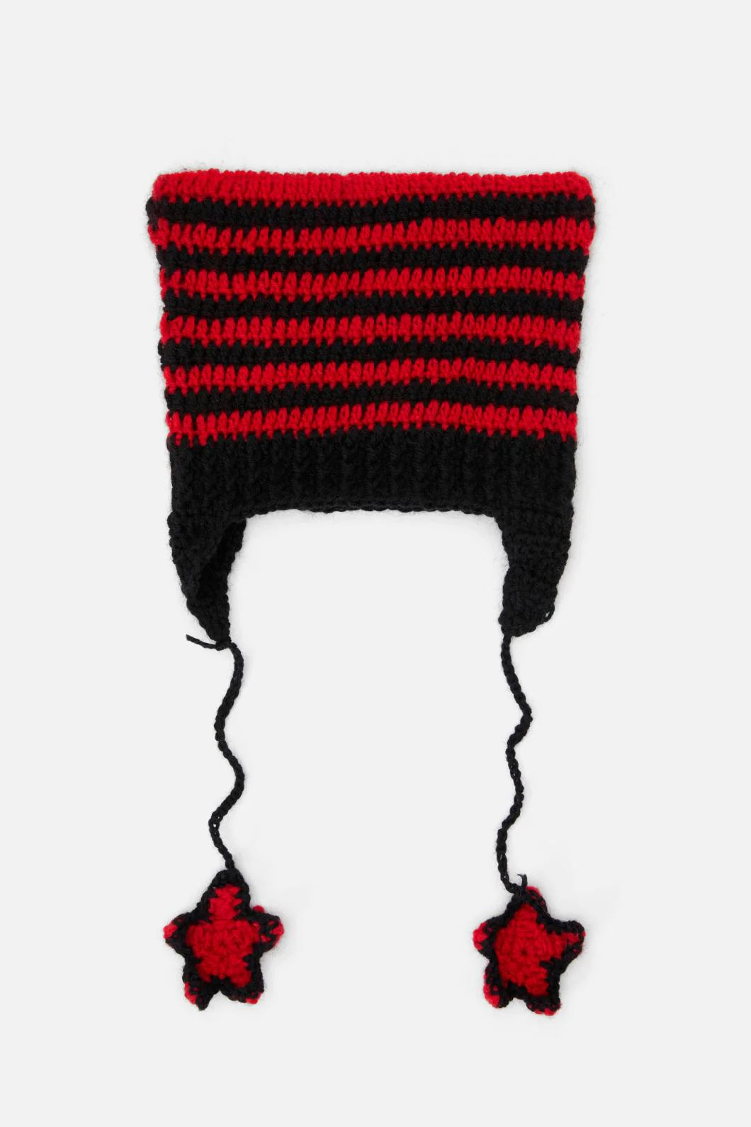 Red Black Stripe Star Beanie - Image 6