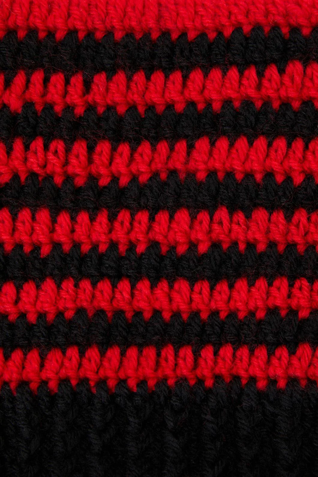 Red Black Stripe Star Beanie - Image 7