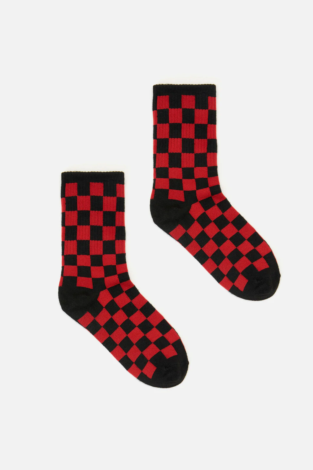 Red Checkerboard Socks