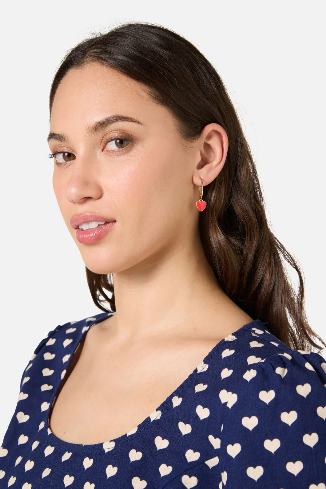 Red Heart Sleeper Earrings