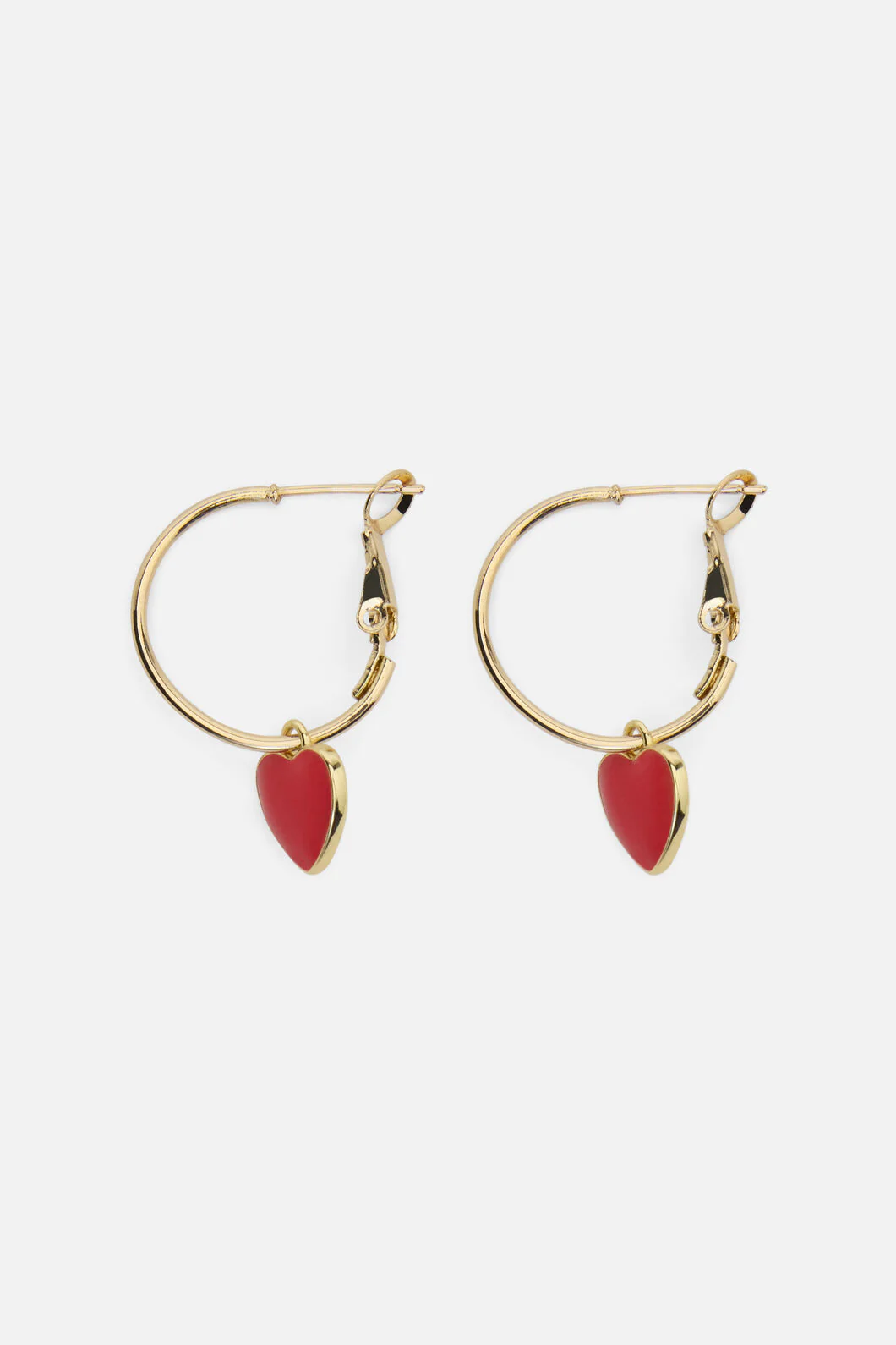 Red Heart Sleeper Earrings - Image 3