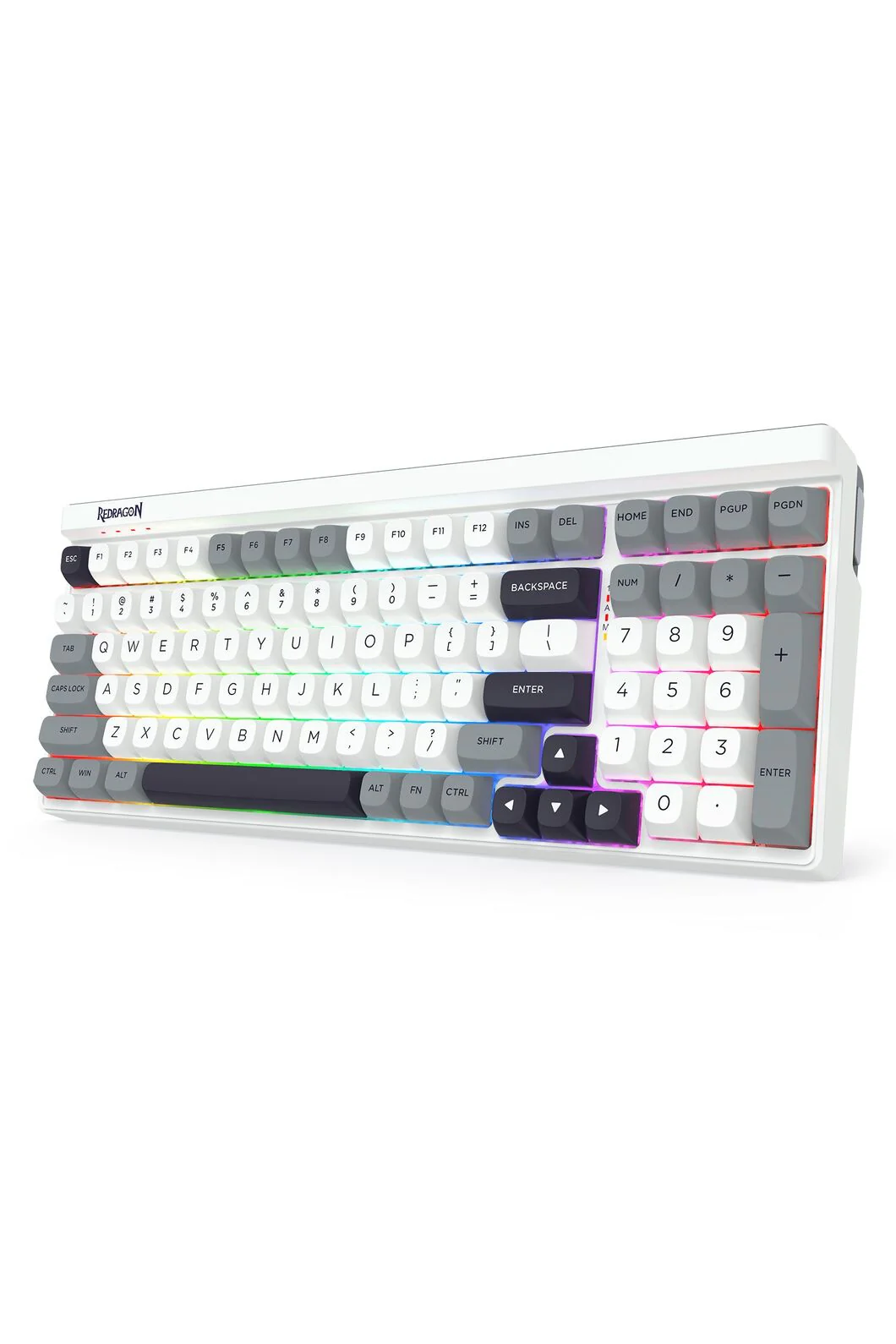 Redragon K656WGB RGB Pro Garen Pro White Full Size Wireless Mechanical Keyboard - Image 3