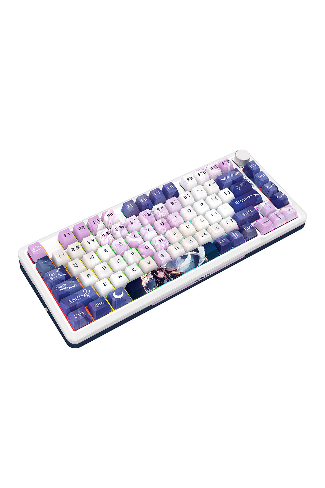 Redragon K681AGC RGB Pro Cyrus Deep Purple 75% Gasket Wireless Mechanical Keyboard - Image 3