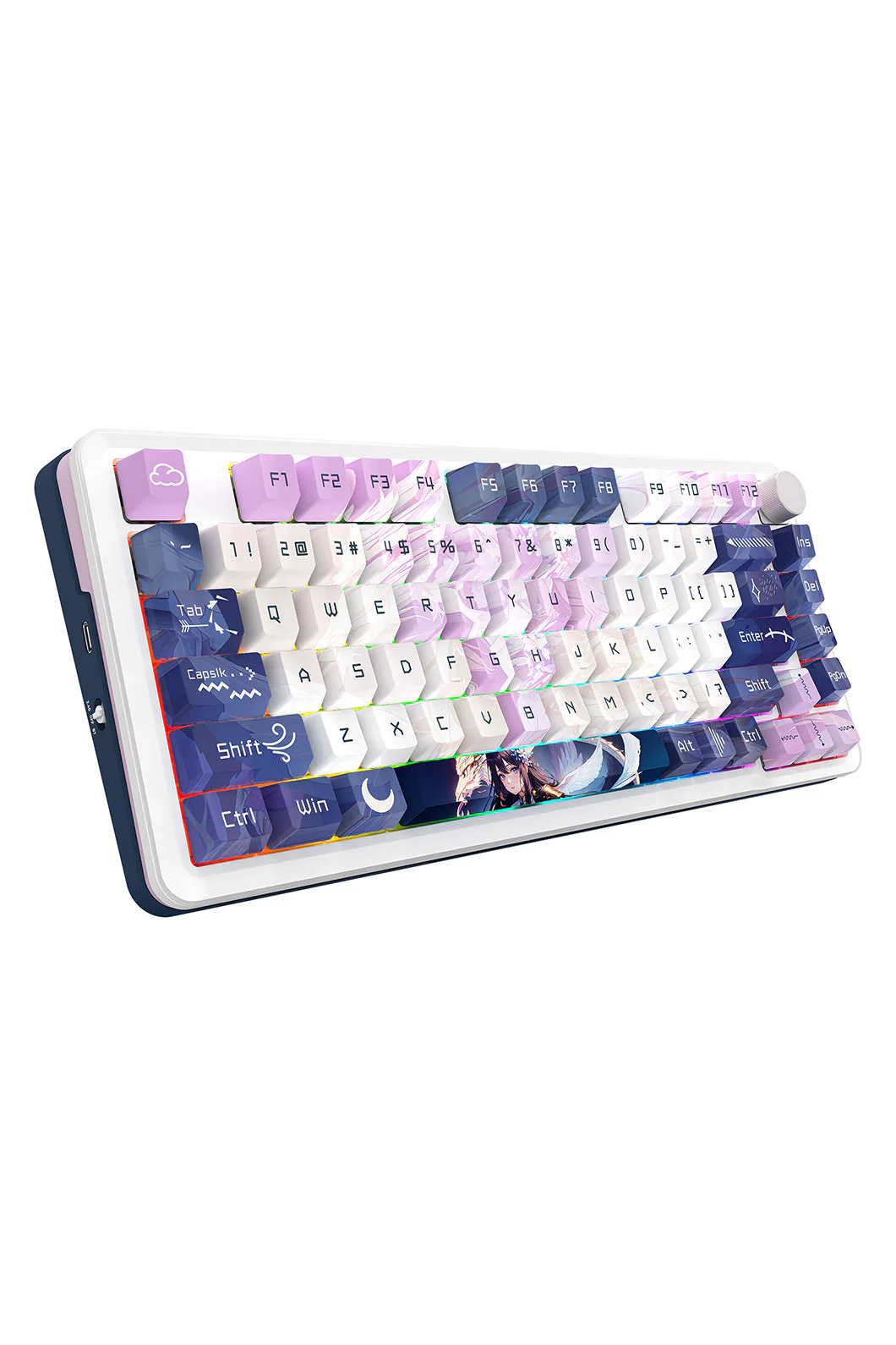 Redragon K681AGC RGB Pro Cyrus Deep Purple 75% Gasket Wireless Mechanical Keyboard - Image 7