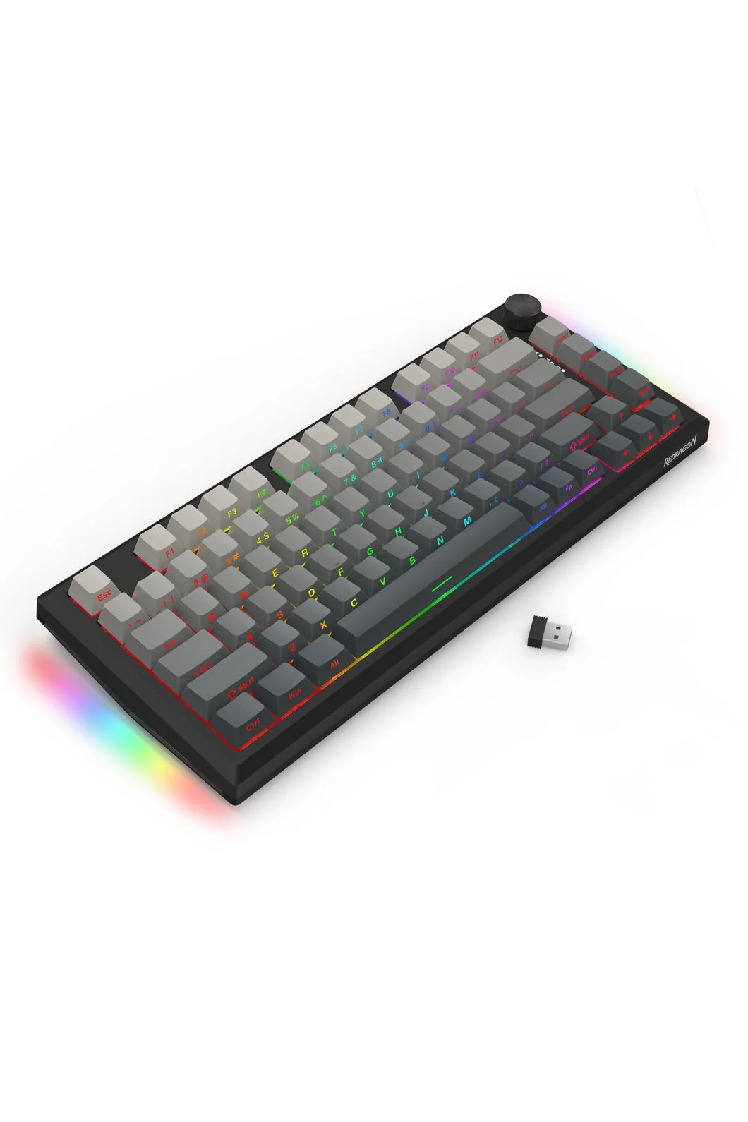 Redragon K687GG RGB Pro Freyja Grey Aluminum Gasket Mechanical Keyboard - Image 3
