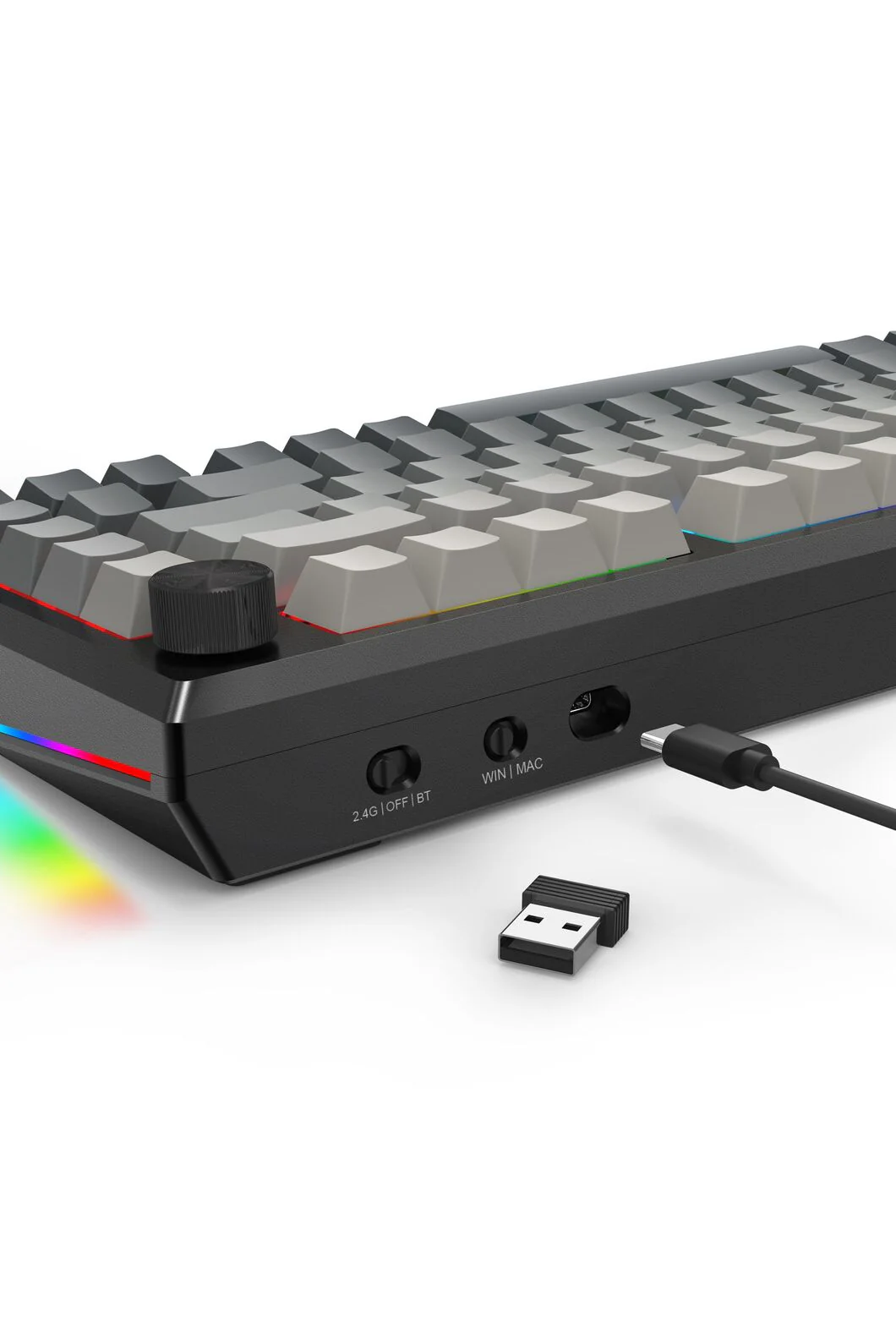 Redragon K687GG RGB Pro Freyja Grey Aluminum Gasket Mechanical Keyboard - Image 7