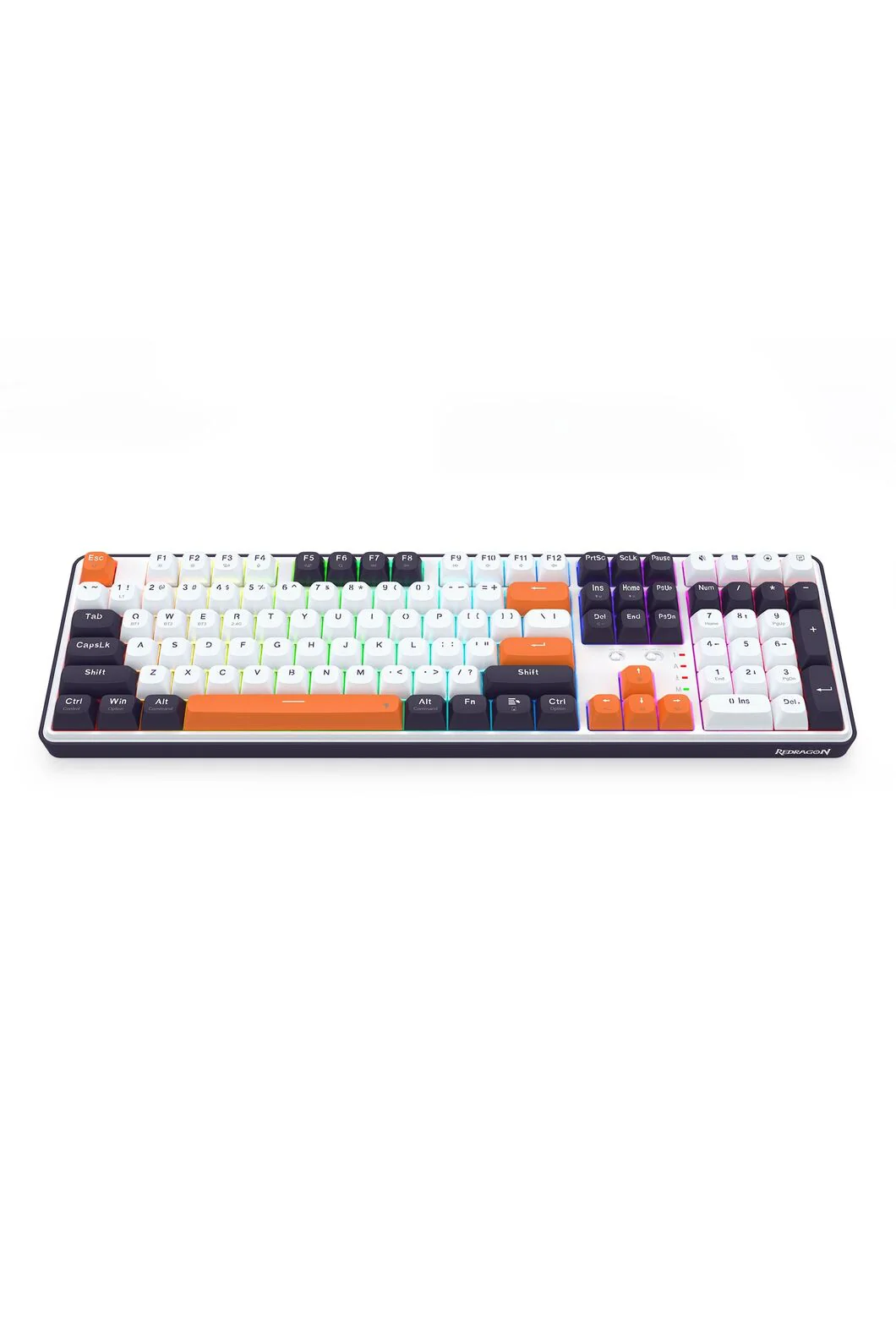 Redragon K689WBO RGB Pro Wyvern White 108-Key Gasket Wireless Mechanical Keyboard - Image 4